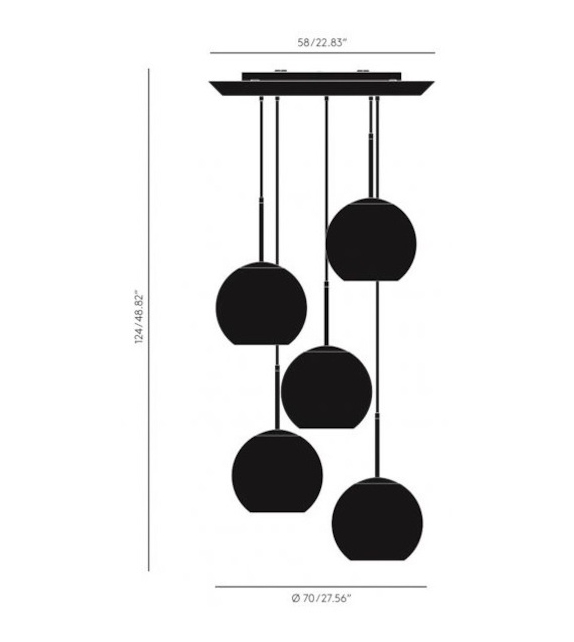 Copper 25 Tom Dixon Système de Suspension