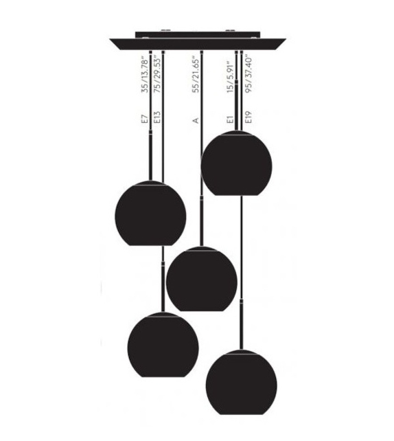 Copper 25 Tom Dixon Système de Suspension