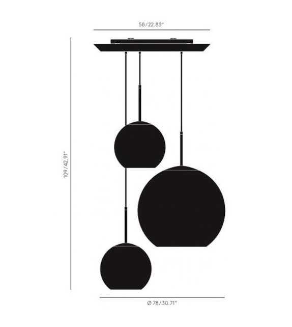 Copper Trio Tom Dixon Pendant System