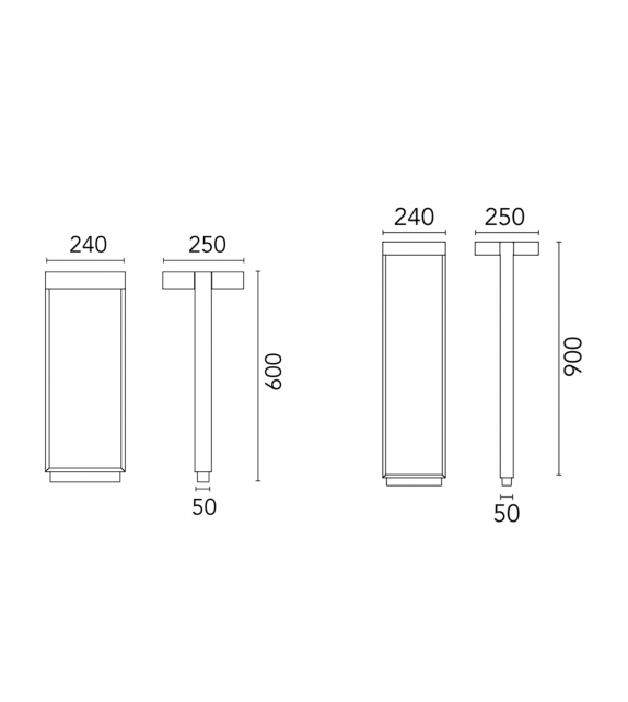 Mile Bollard 2 Double Flos Lampadaire