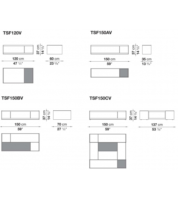 Surface B&B Italia Table Basse avec Insert