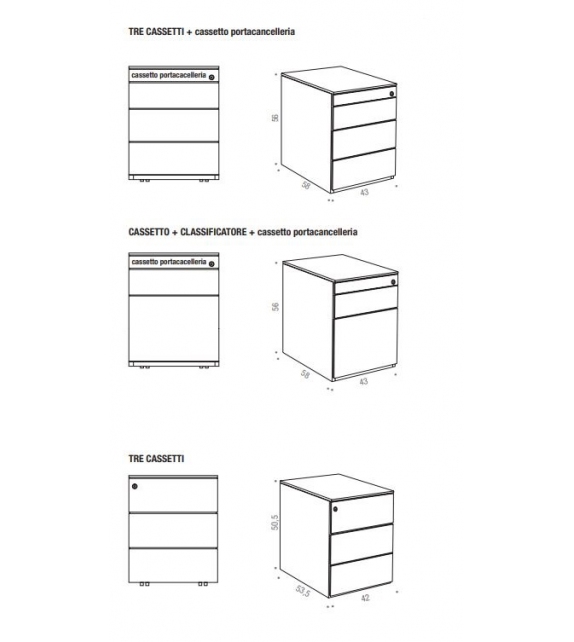 Office Cabinets MDF Italia Commode