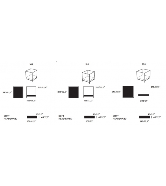 ILletto Opinion Ciatti Letto con Testata Rivestita