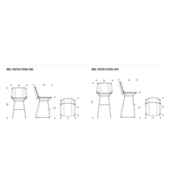 Neil Twist Stool MDF Italia Sgabello