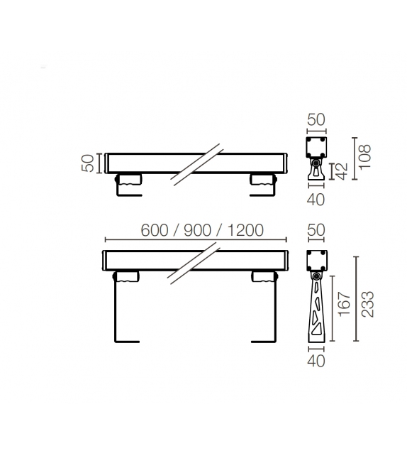 Outgraze 50 RGB/W Flos Lampada da Parete/Soffitto