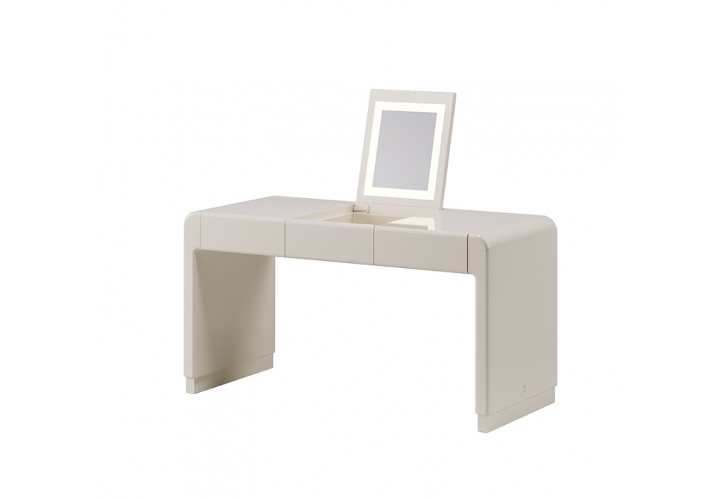 slim white dressing table
