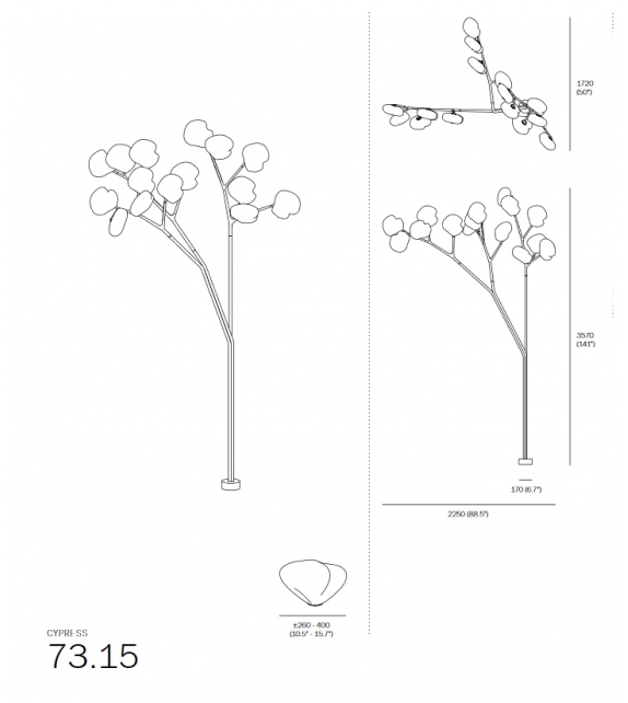 73 Trunk Bocci Lampadaire