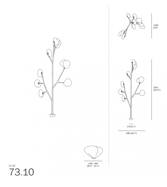 73 Trunk Bocci Floor Lamp