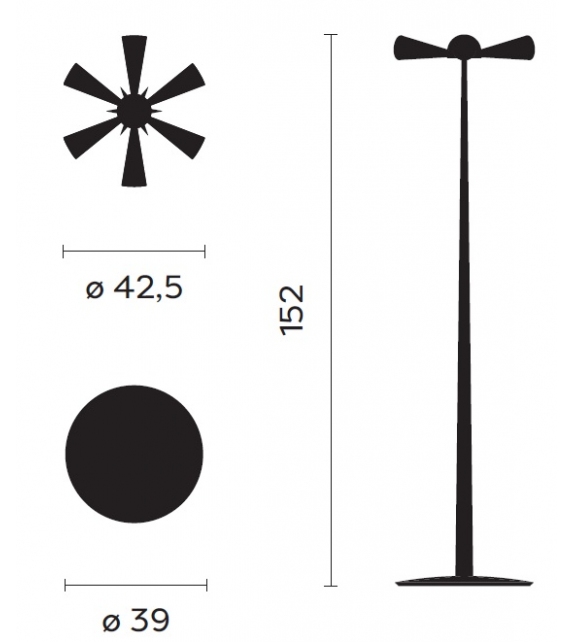 Cessato Allarme Poltronova Lampadaire