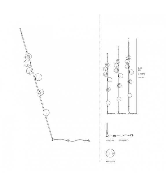 28 Stem Bocci Floor Lamp
