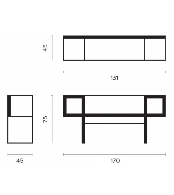 Canton Poltronova Bench