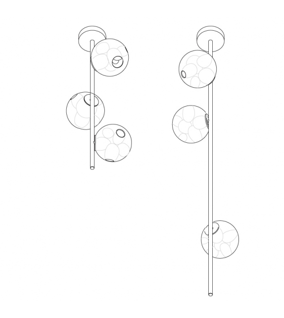 38 Stem Bocci Lámpara de Techo