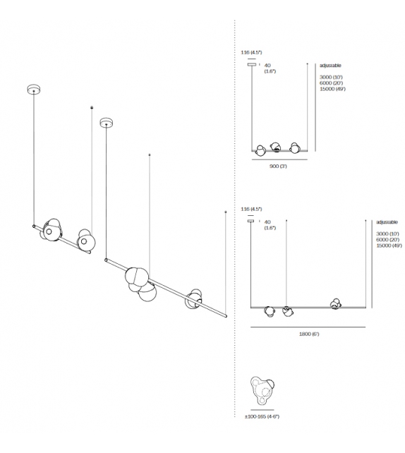 57 Stem Bocci Ceiling Lamp
