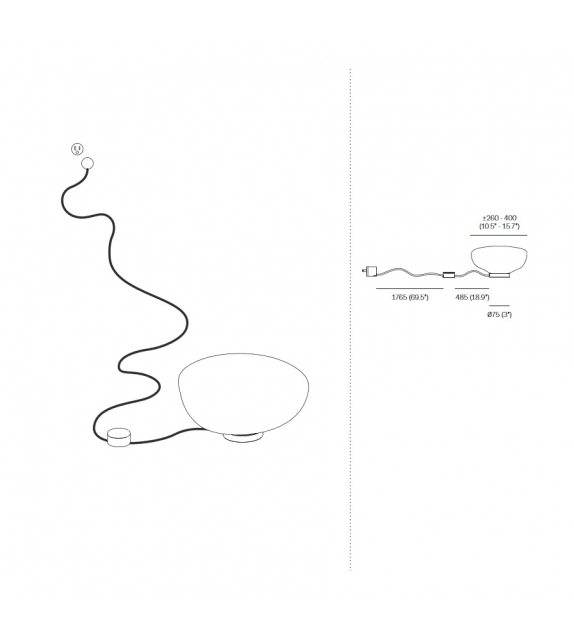 73t Bocci Lámpara de Mesa