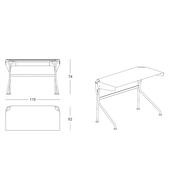 2740 Tucano Zanotta Schreibtisch