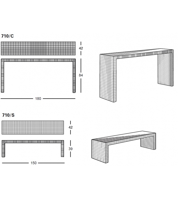 710 Quaderna Zanotta Console
