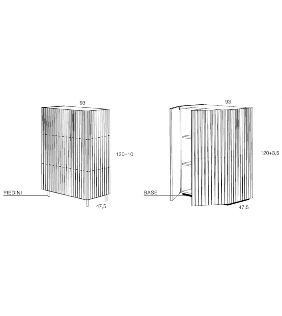 Dorotea Essenza Alta Minotti Italia Credenza / Contenitore / Mobile TV