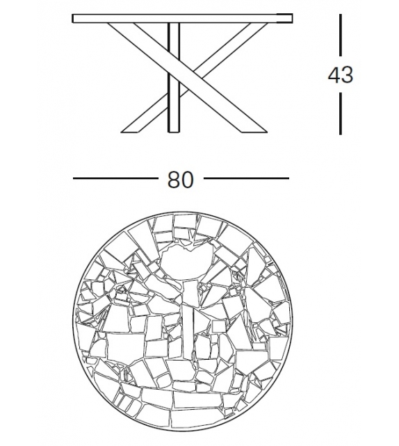 6860 Pompei Zanotta Tavolino
