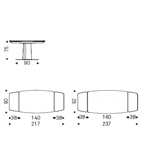 Duffy Keramik Drive Table Cattelan Italia