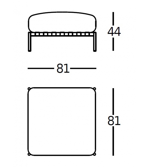 Pouf 1034 Parco Zanotta