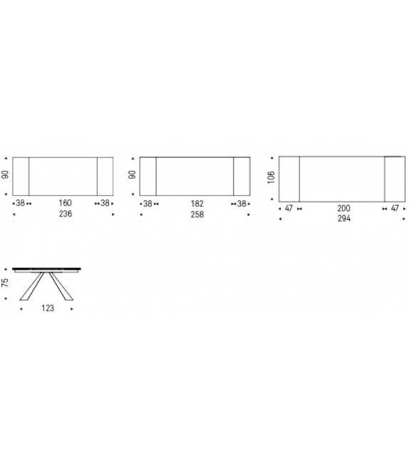 Eliot Keramik Drive Cattelan Italia Table Extensible