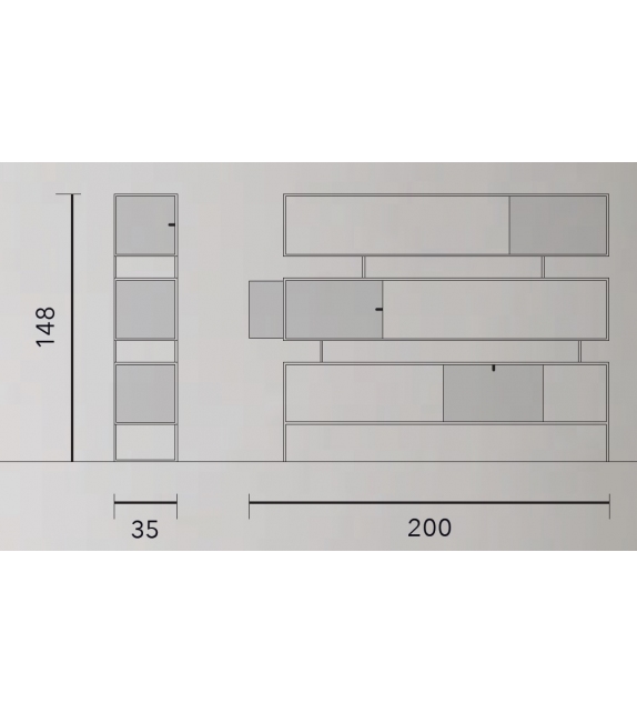 Dedalus Memphis Milano Bookcase