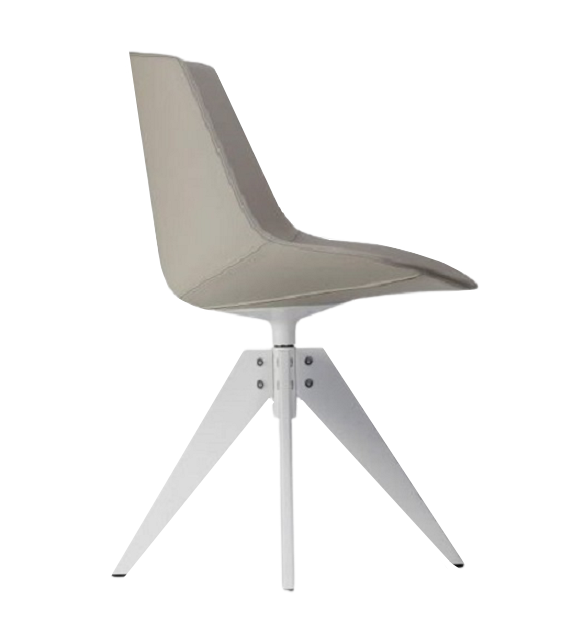 Flow Leather Stuhl 4 Beine VN Stahl MDF Italia