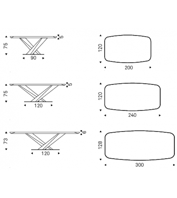 Stratos Keramik Premium Cattelan Italia Tisch