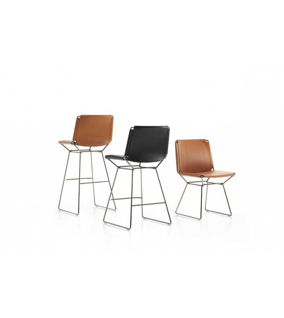 Neil Leather Stool MDF Italia Tabouret