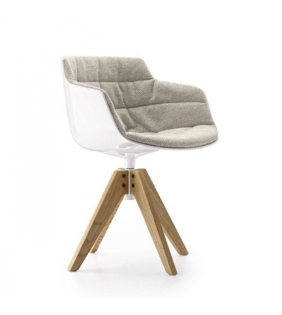 Flow Slim Color Poltroncina Imbottita con 4 Gambe VN MDF Italia