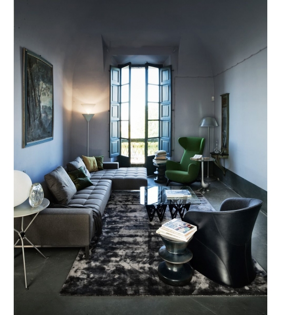 873 Calla Zanotta Petit Fauteuil avec Coque en Cuir