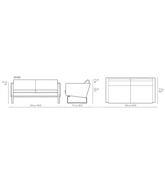 CH102 Carl Hansen & Søn Canapé