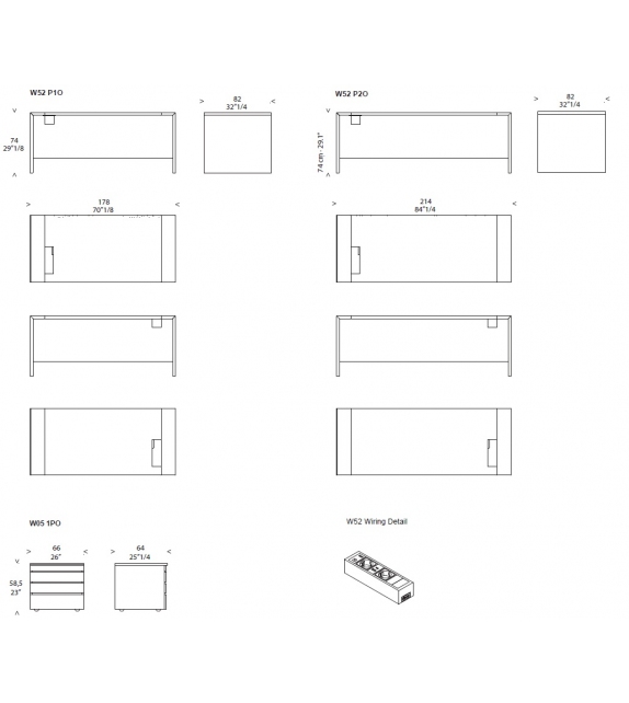 W52 Loop Pro Cassina Bureau