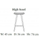High Stool Anniversary Collection Mater Tabouret