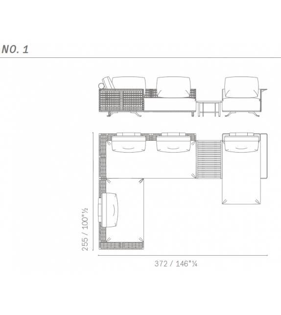 Solaria Poltrona Frau Modulsofa