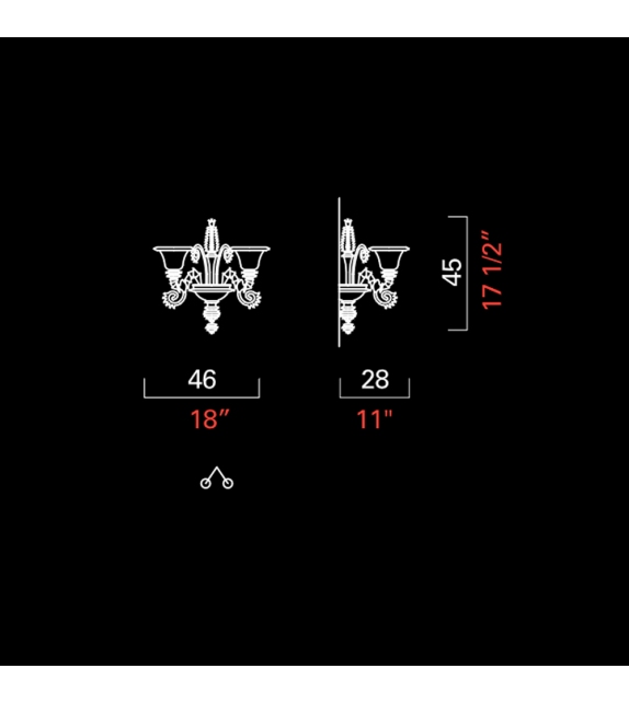 Venezia 1295 Barovier&Toso Lámpara de Pared