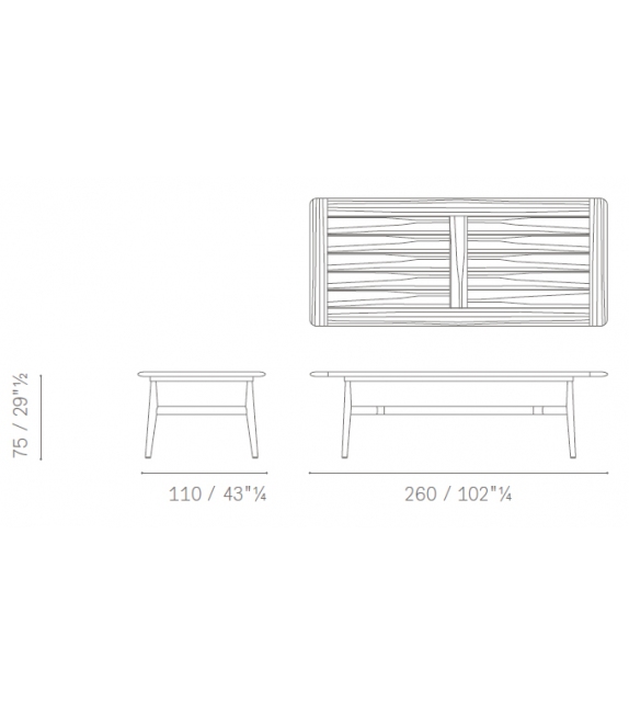 The Secret Garden Teak Poltrona Frau Tisch