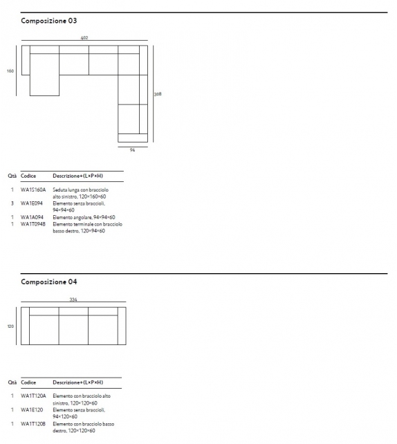 Wall Living Divani Sofá Modular