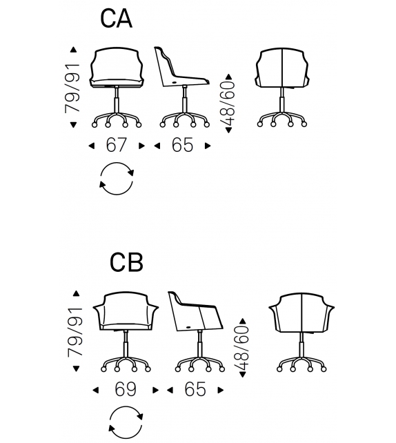 Tyler Wheels Cattelan Italia Silla