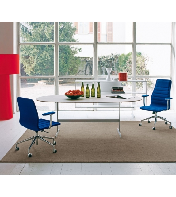 Lotus (Low) Chaise Sur Roues avec Accoudoirs Cappellini