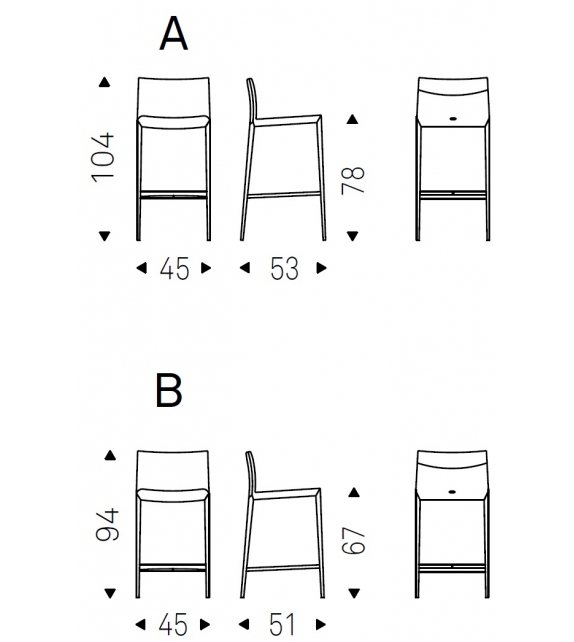 Norma ML Cattelan Italia Sgabello