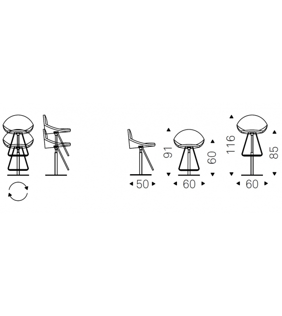 Kiss Cattelan Italia Barhocker