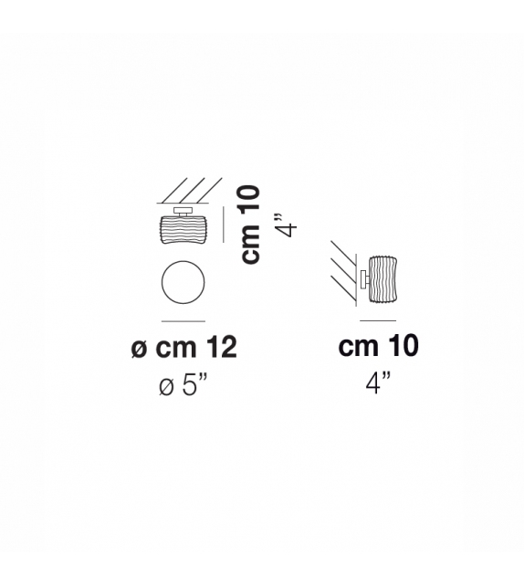 Damasco Vistosi Lampada da Soffitto-Parete