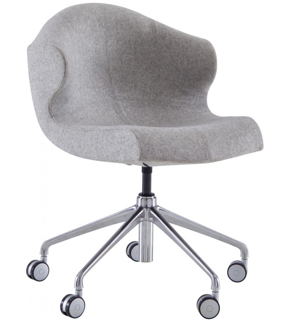 Alster Ligne Roset Sedia Girevole su Ruote