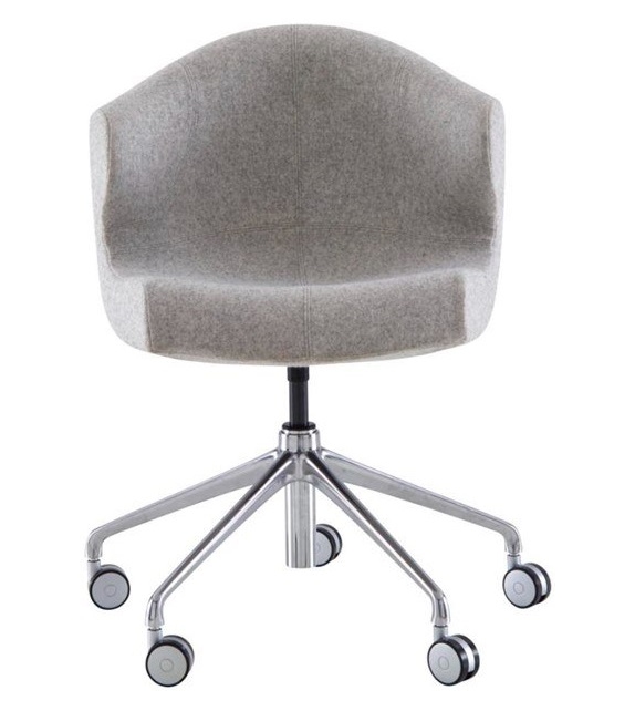 Alster Ligne Roset Chaise Pivotante sur Roulettes