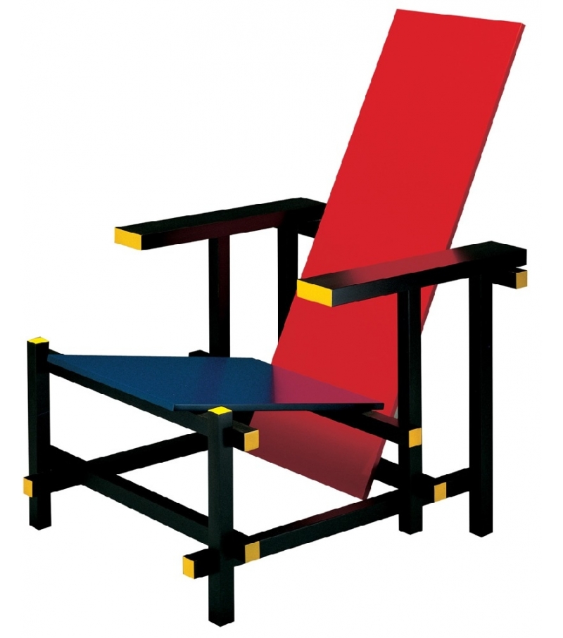 635 Red and Blue Cassina Armchair