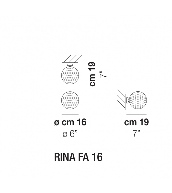 Rina Vistosi Lampada da Soffitto