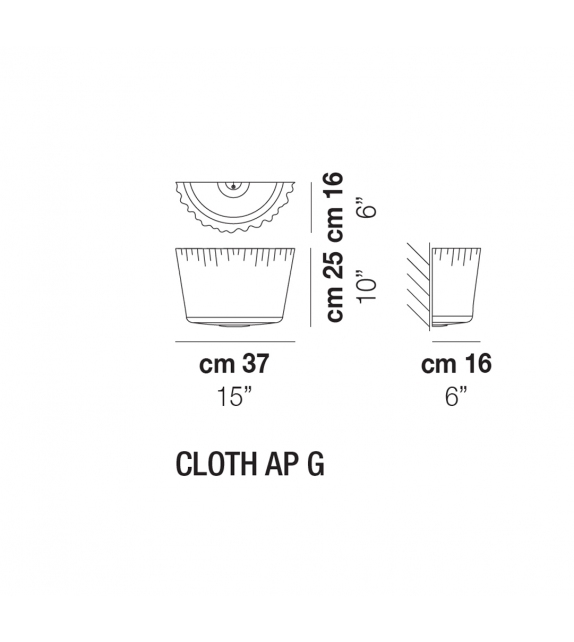 Cloth Vistosi Lampada da Parete