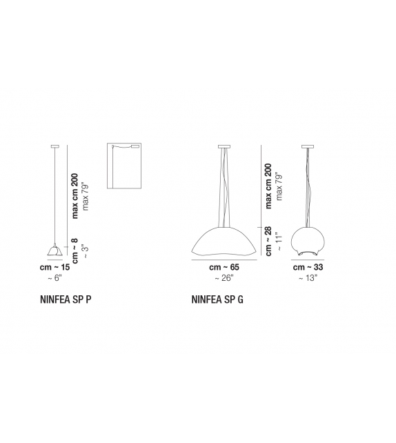 Ninfea SP Vistosi Suspension Lamp