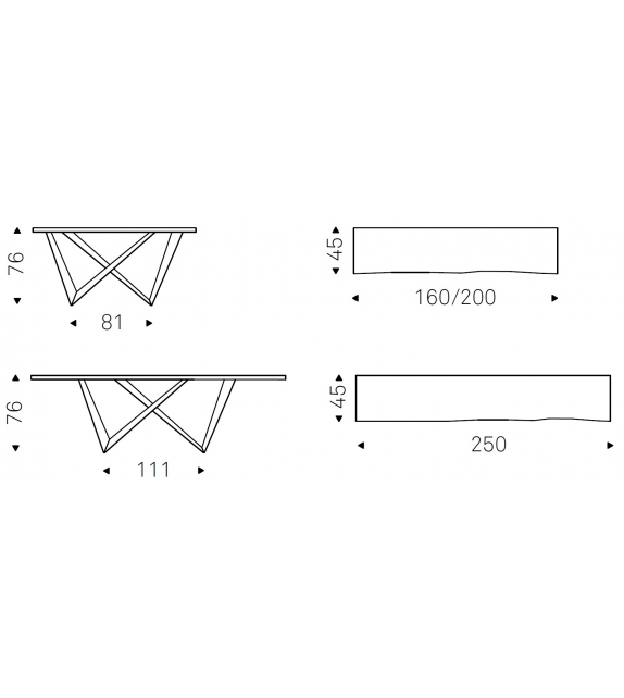 Westin Cattelan Italia Consolle con Piano in Legno